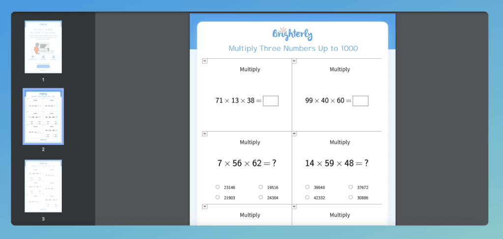 Multiplication Worksheets for 5th Graders -1