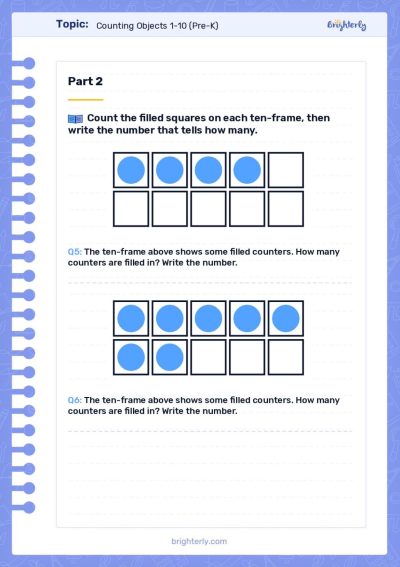 Number Worksheets for Preschool