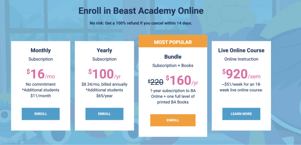 Beast Academy: Pricing