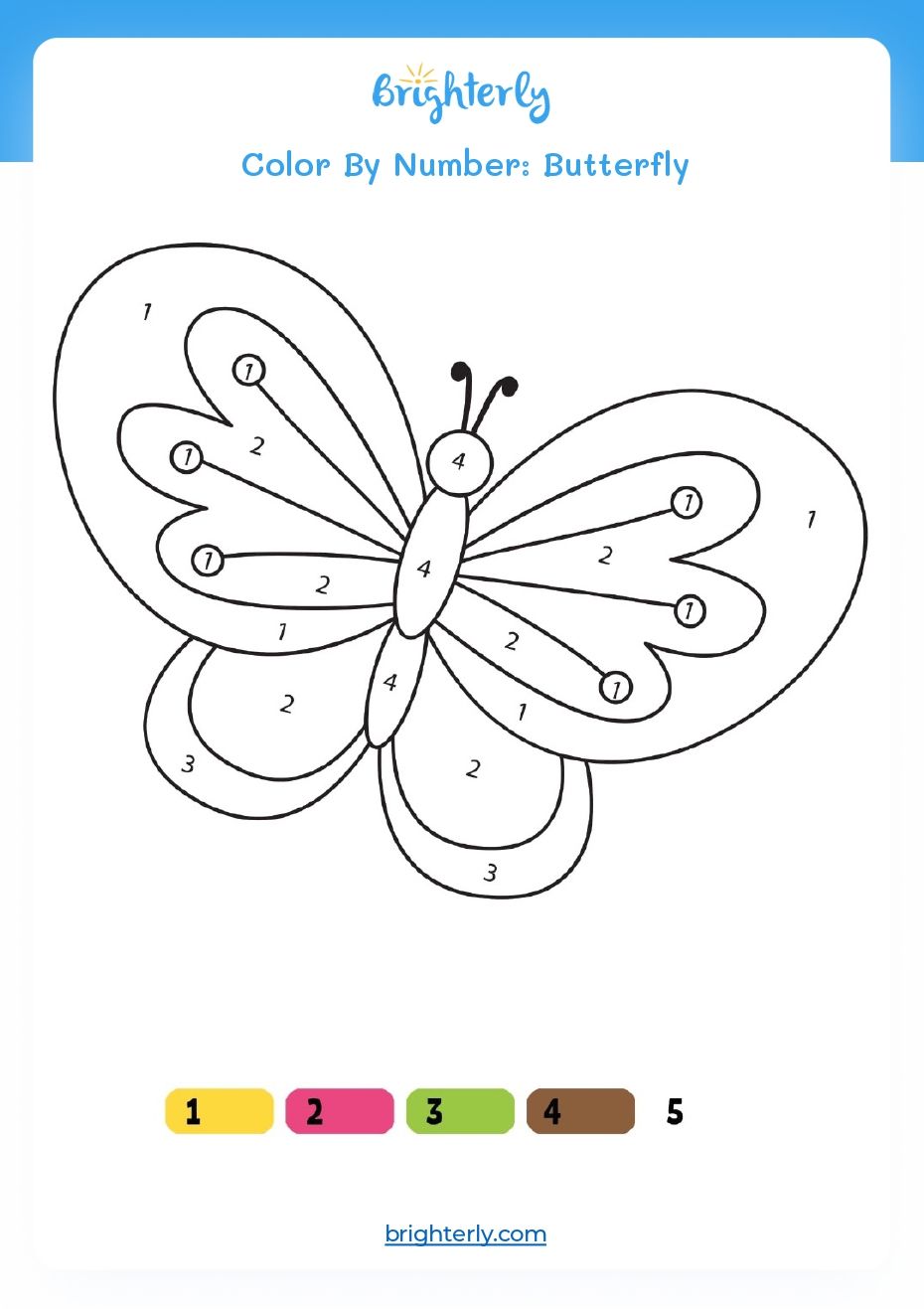 Free Color by Number Worksheets for Kindergarten