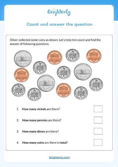 Printable Counting Coins Worksheets