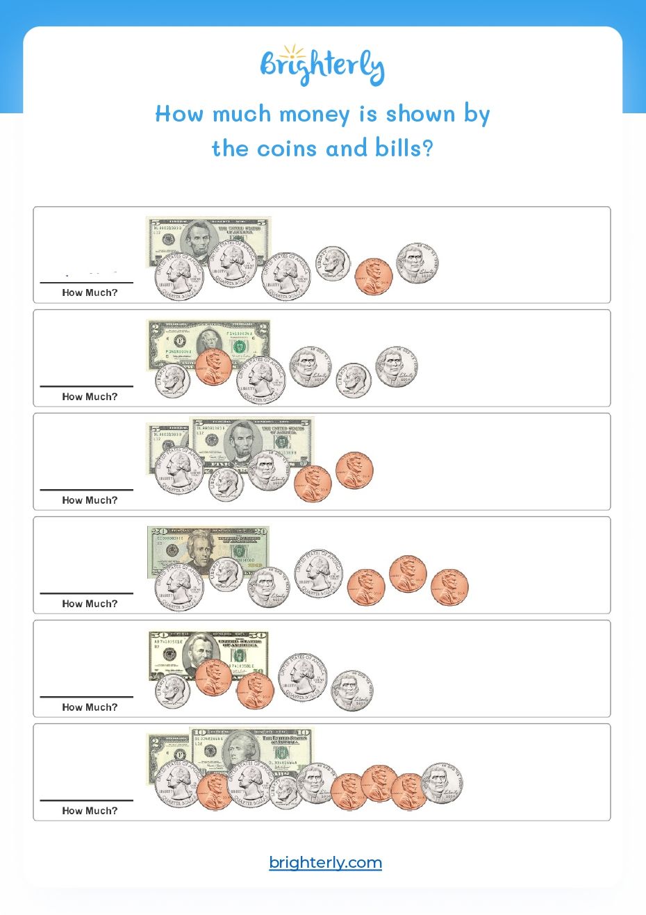 counting money worksheets for kids of all ages brighterly com