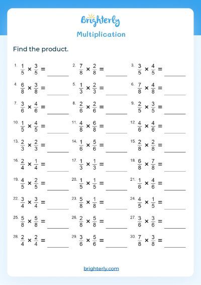 Multiplication Sheets Grade 4