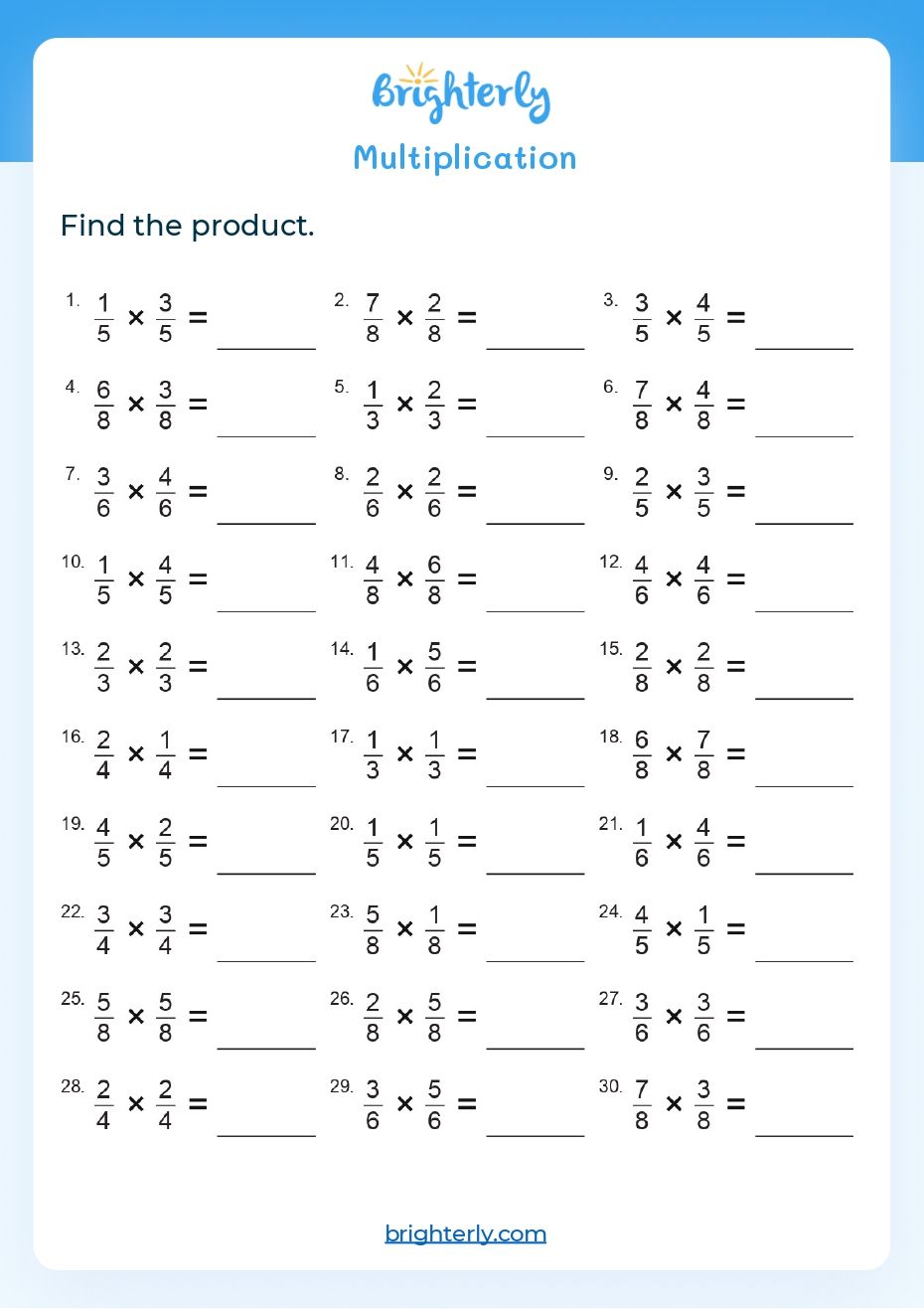 4th Grade Multiplication Worksheets With Answers