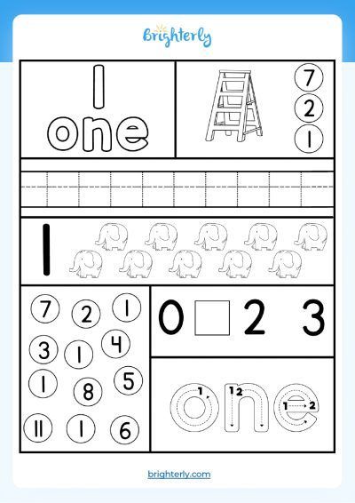 Number 1 Preschool Worksheet