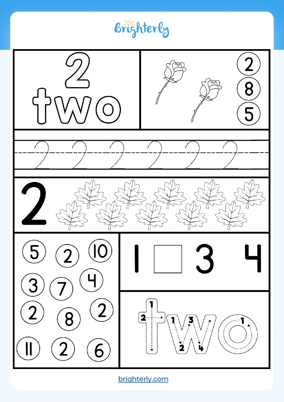 Number 2 Printable Worksheets