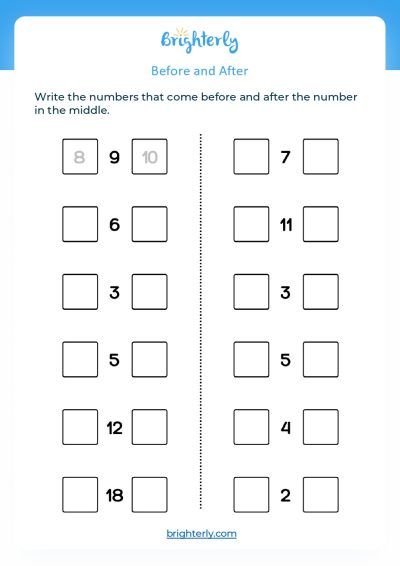 Number Worksheet Preschool