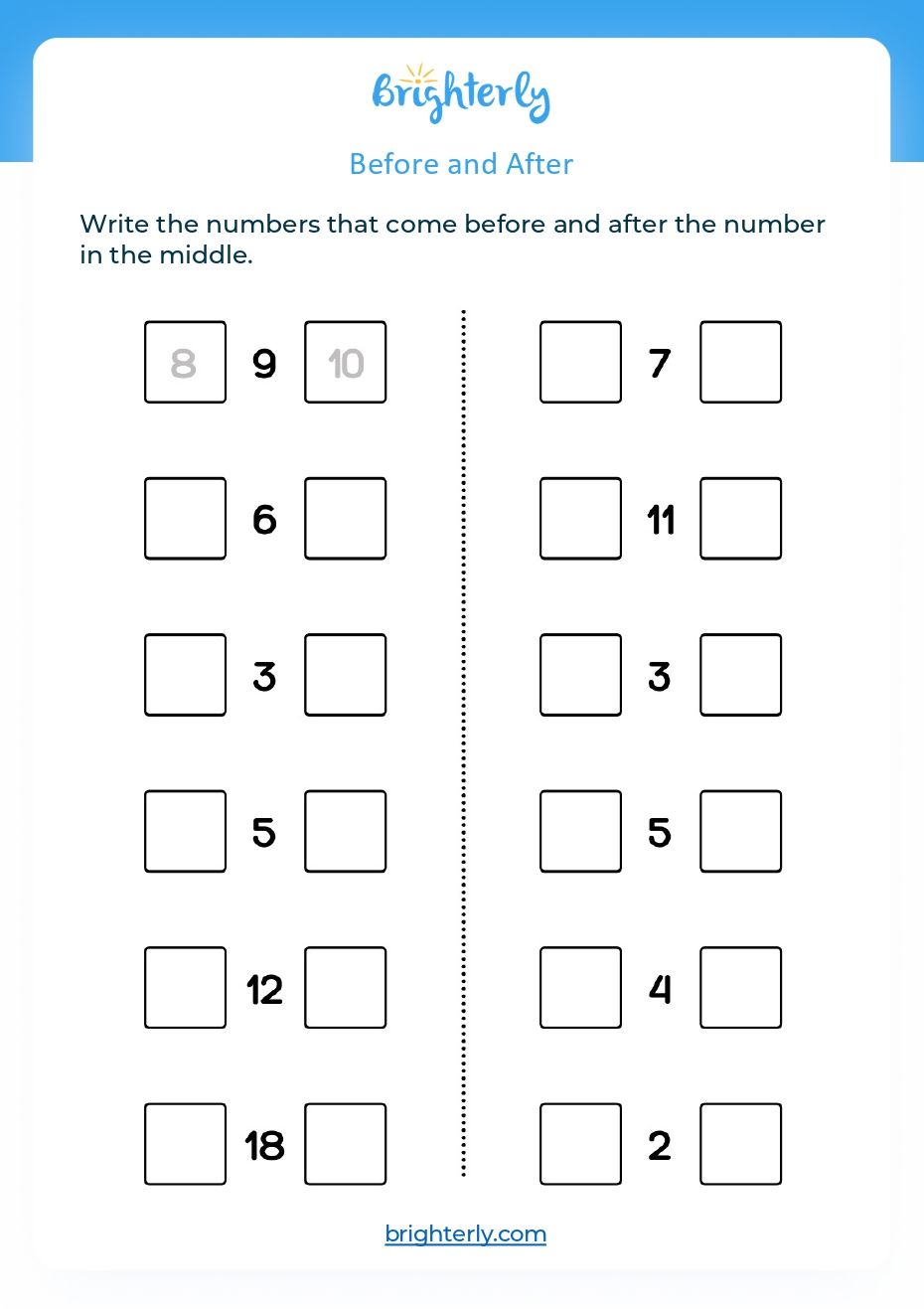 Number Worksheets for Preschool | Pre-K Number Worksheets | Brighterly