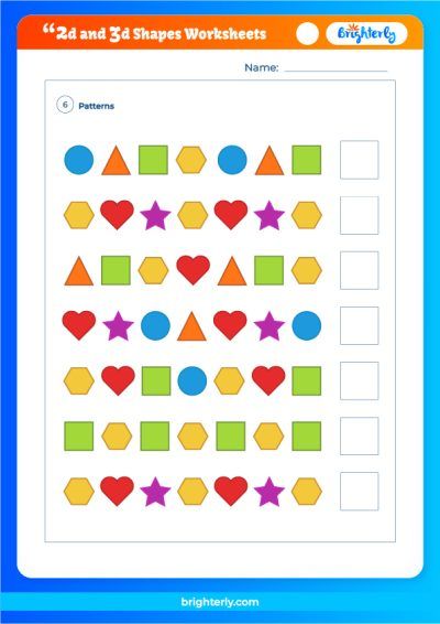 3D And 2D Shapes Worksheets
