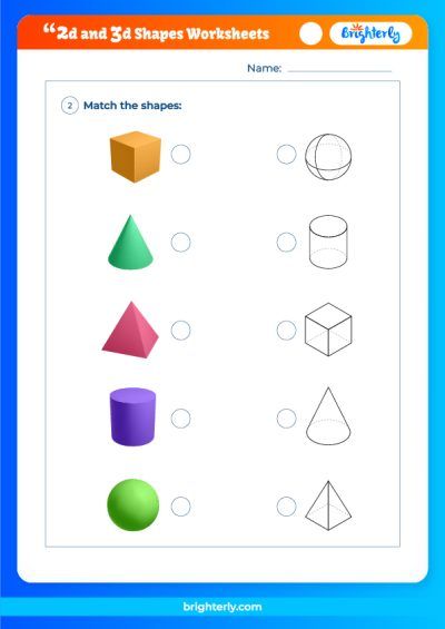Sort 2D And 3D Shapes Worksheet