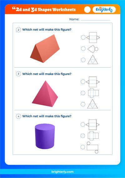 Sorting 2D And 3D Shapes Worksheet