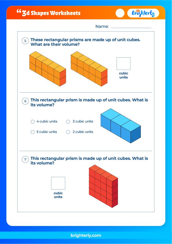 Free Printable 3D Shapes Worksheet for Kids [PDFs] Brighterly.com