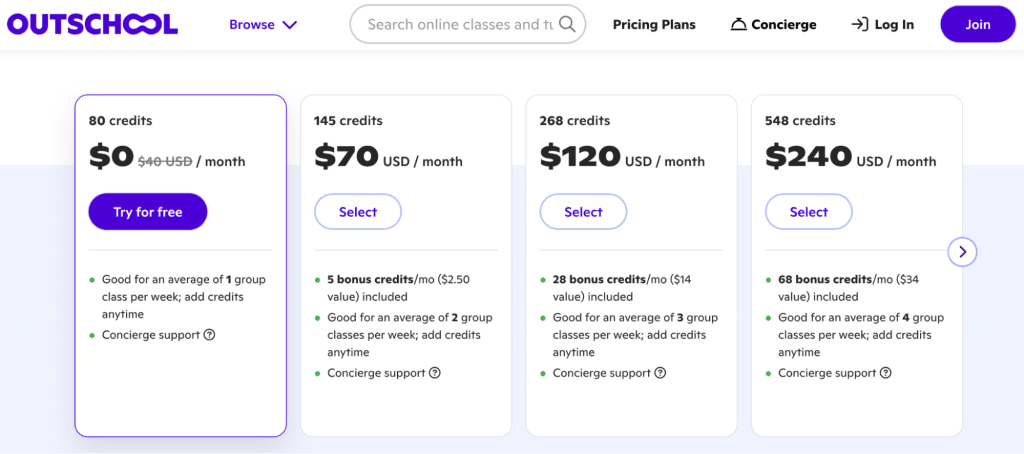 Outschool tutoring hourly rate vs average price for math tutors