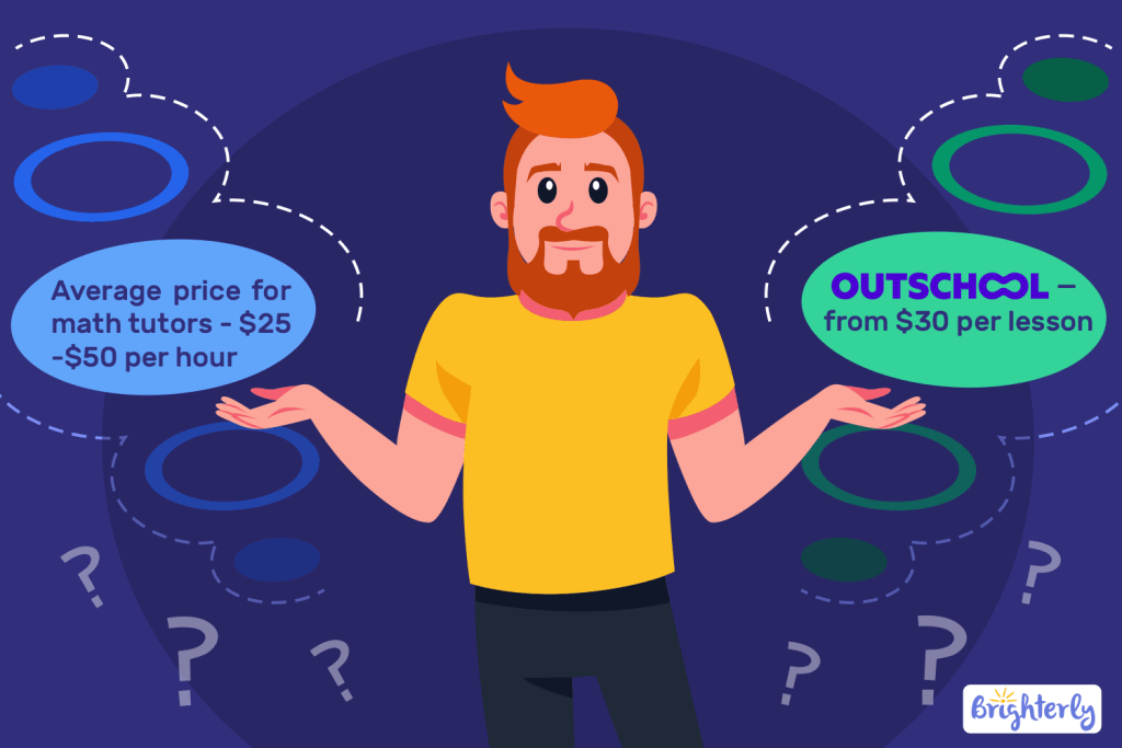 Outschool tutoring hourly rate vs average price for math tutors