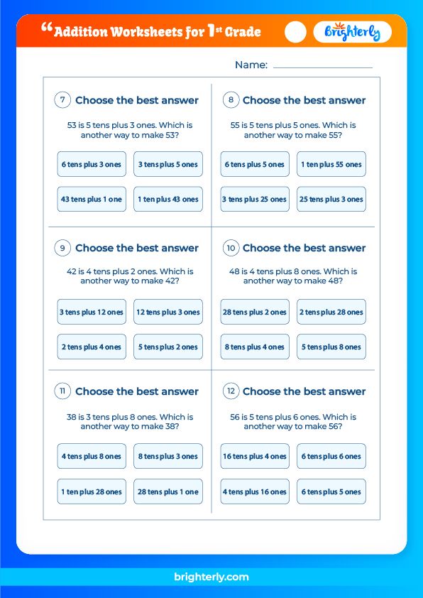 Free Printable Addition Worksheets For 2nd Graders [PDFs] Brighterly