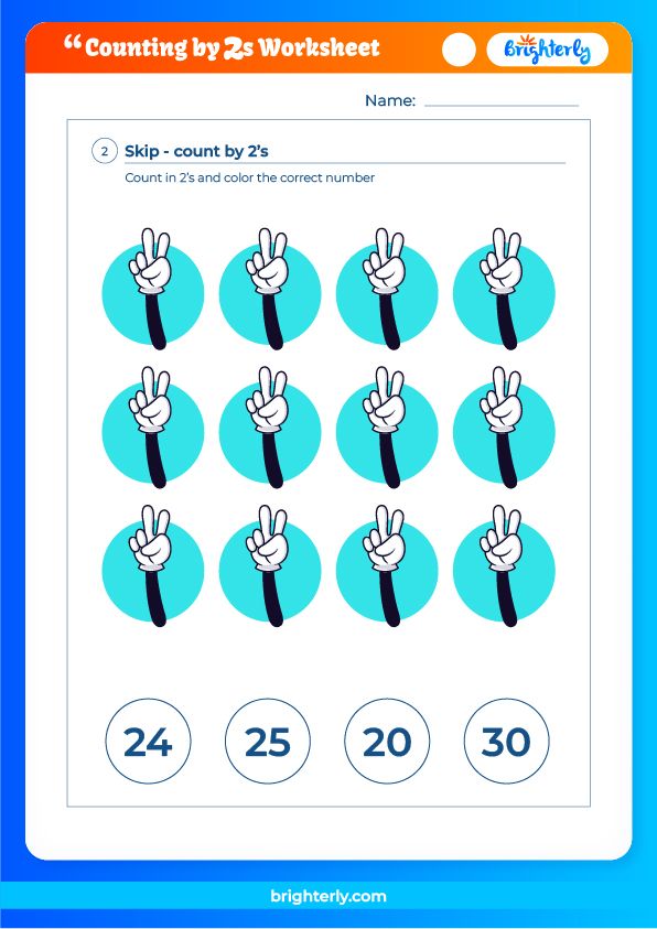 Free Printable Count By 2 Worksheets