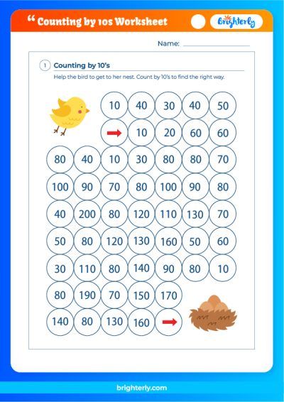 Ten Frame Counting Worksheets