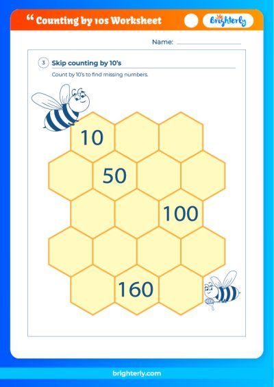 Counting By Tens Worksheets
