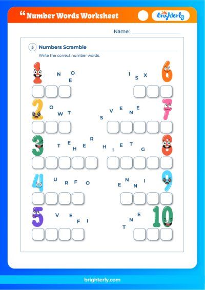 Writing Numbers In Word Form Worksheets