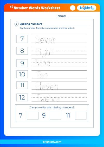 Write Numbers In Words Worksheet