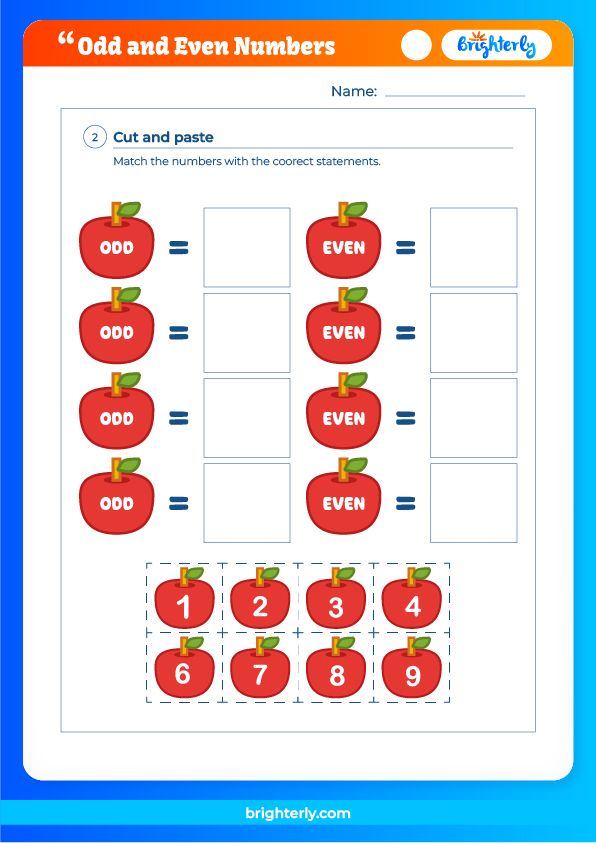 Free Printable Odd And Even Numbers Worksheets Pdfs Brighterly 4729