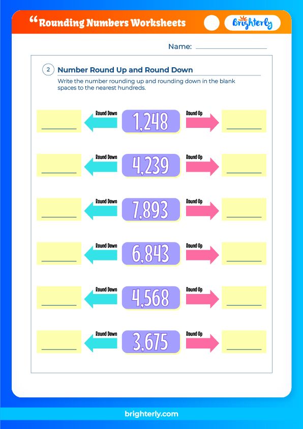 free printable rounding numbers worksheets pdfs brighterly com