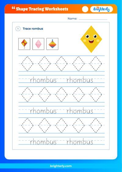 Tracing Shapes Worksheets For Preschool