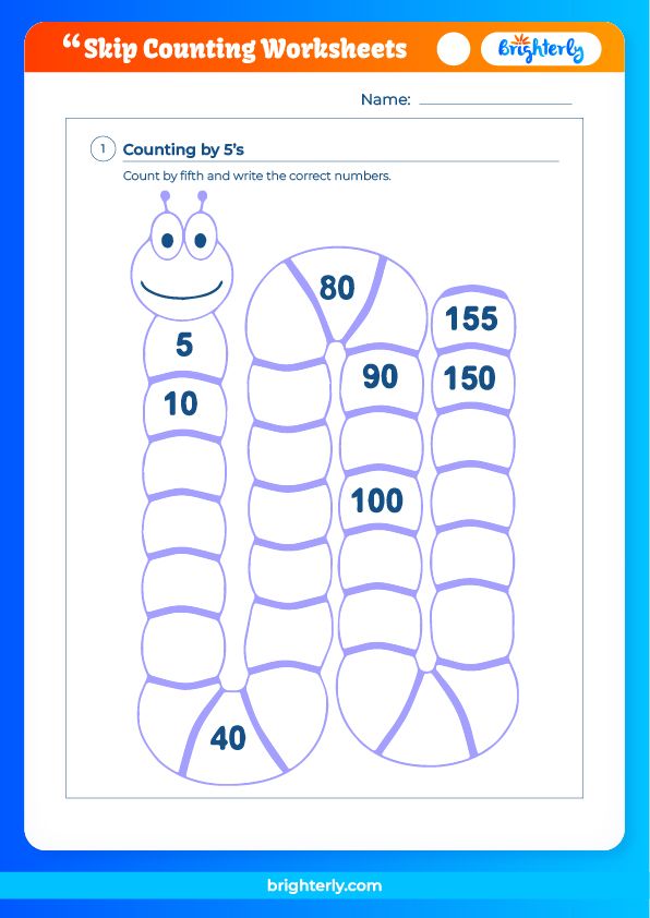 Skip Counting Activity Sheets