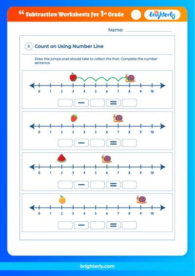 Subtraction With Pictures Worksheets For 1st Grade