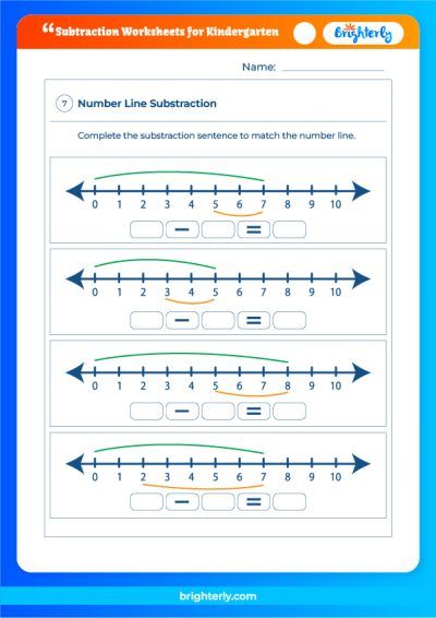 Subtraction Worksheets For Kindergarten PDF