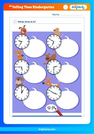 How To Tell Time Worksheets For Kindergarten
