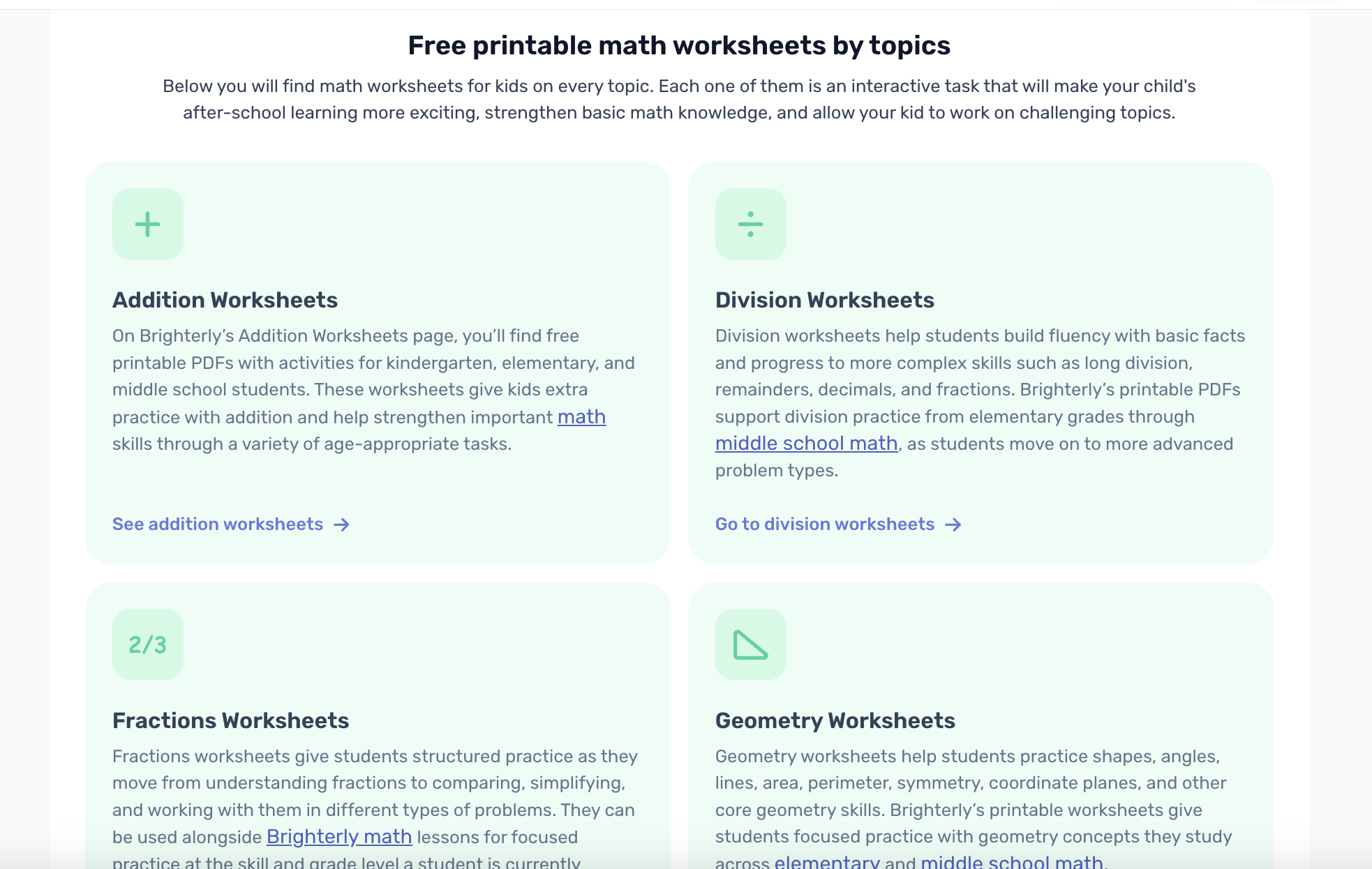 worksheets by Brighterly