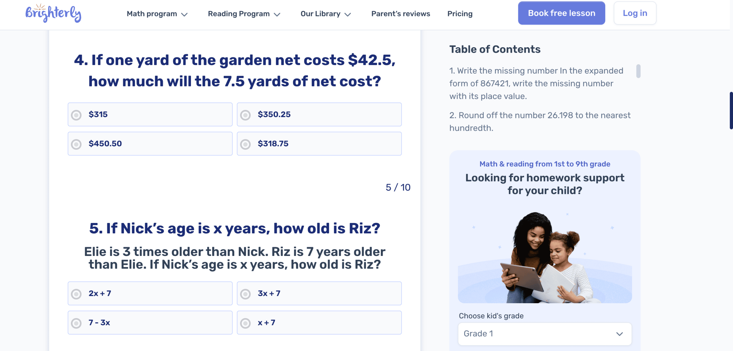 Long division 5th grade worksheet and test