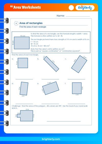 Free Area Worksheets
