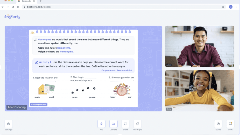 What is Brighterly, and how can it help students with math and reading learning?