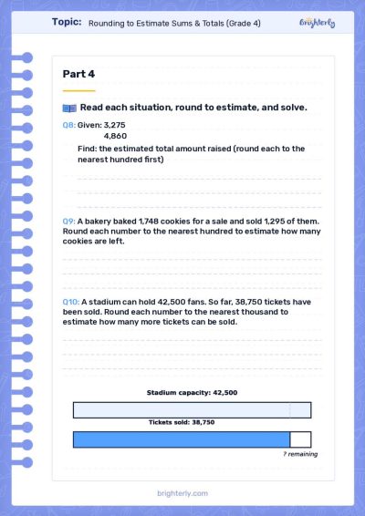 Rounding Worksheets 4th Grade