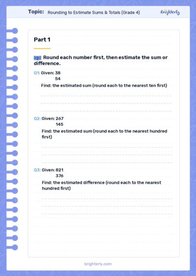 Rounding Worksheets 4th Grade