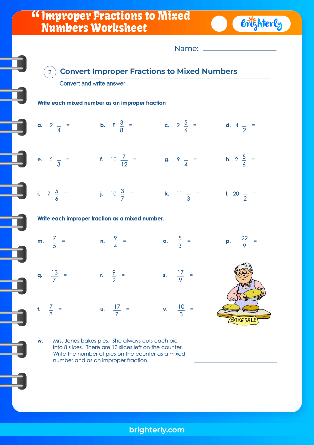 mixed numbers and improper fractions problem solving