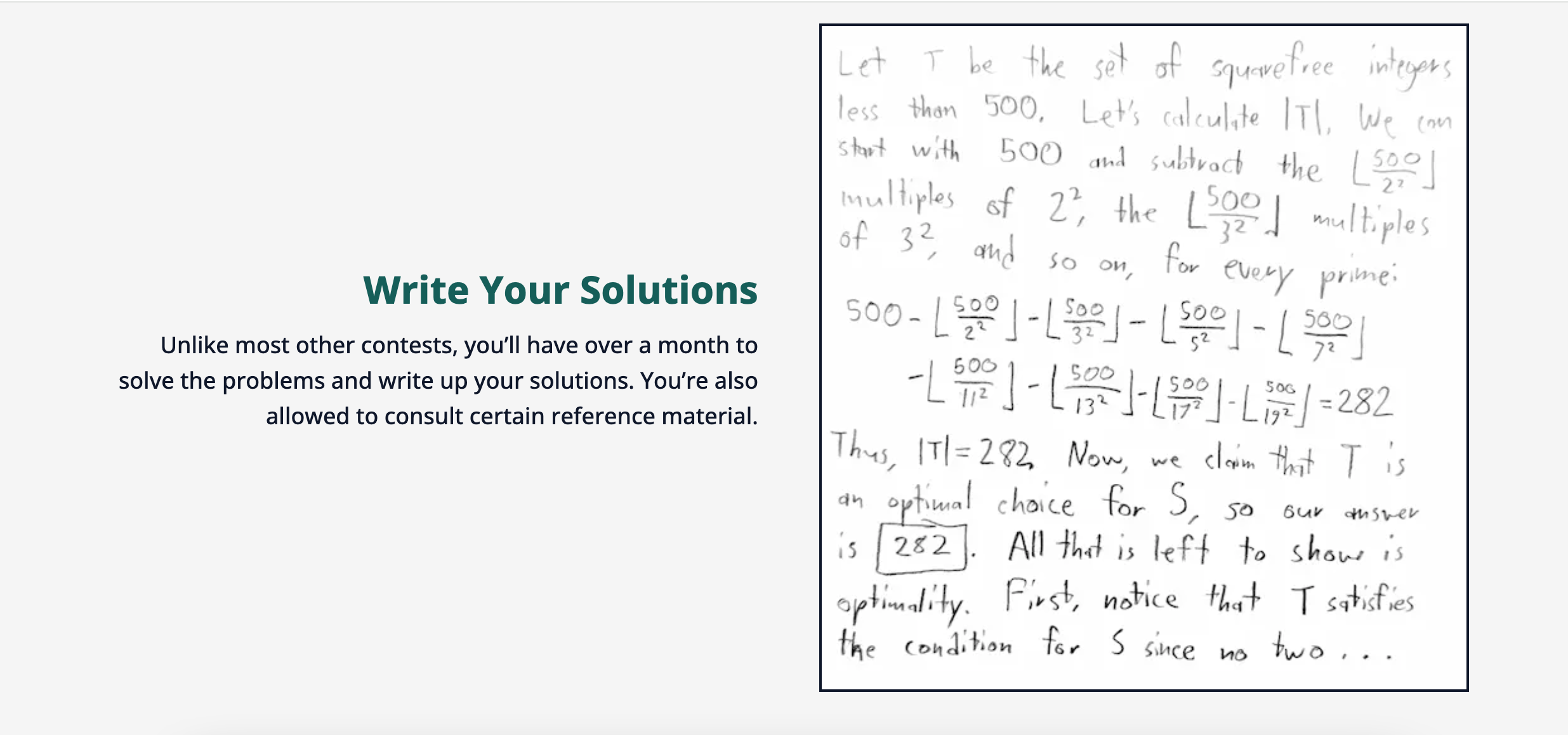 USA Mathematical Talent Search (USAMTS)