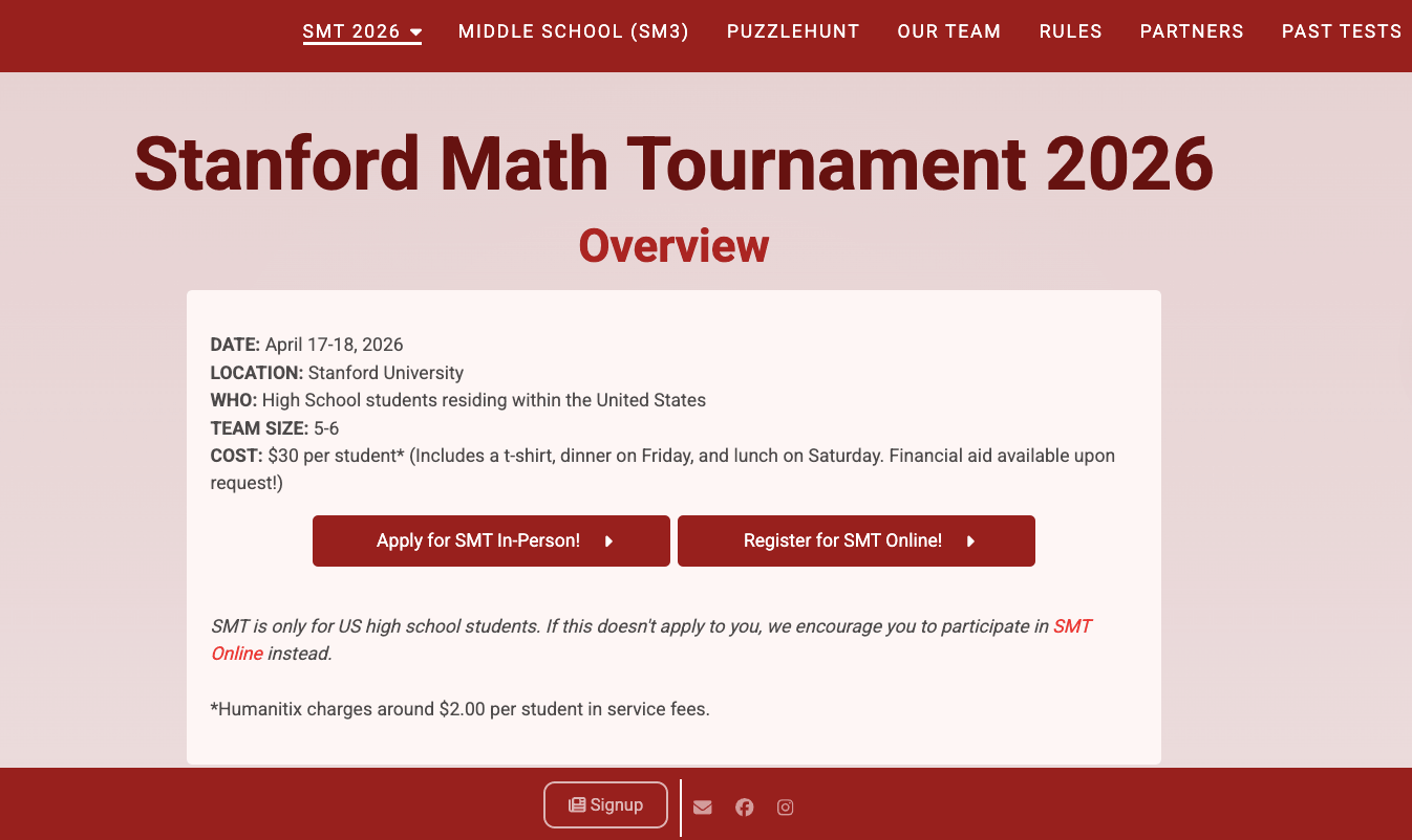 Stanford Math Tournament (SMT)