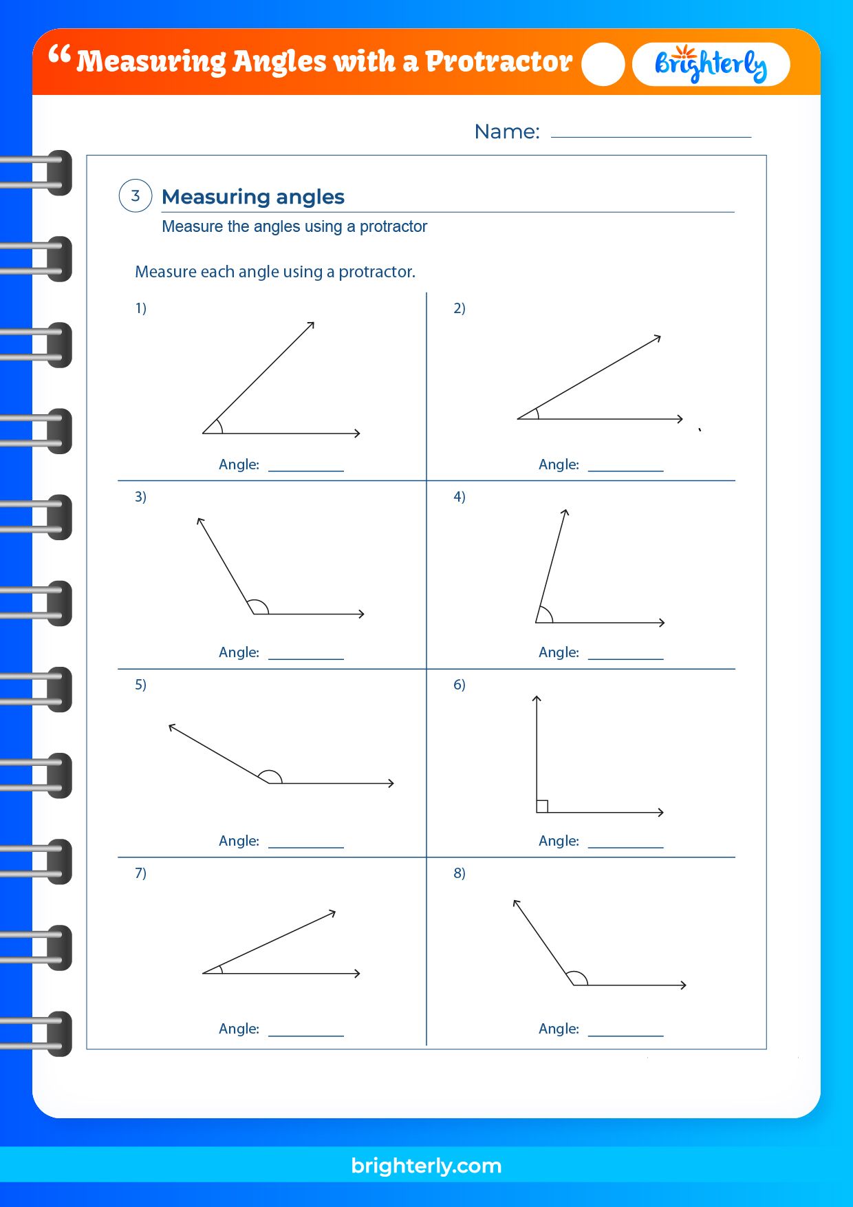 measuring angles with a protractor worksheets