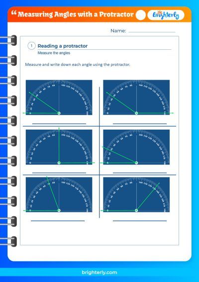 Free Measuring Angles With A Protractor Worksheet