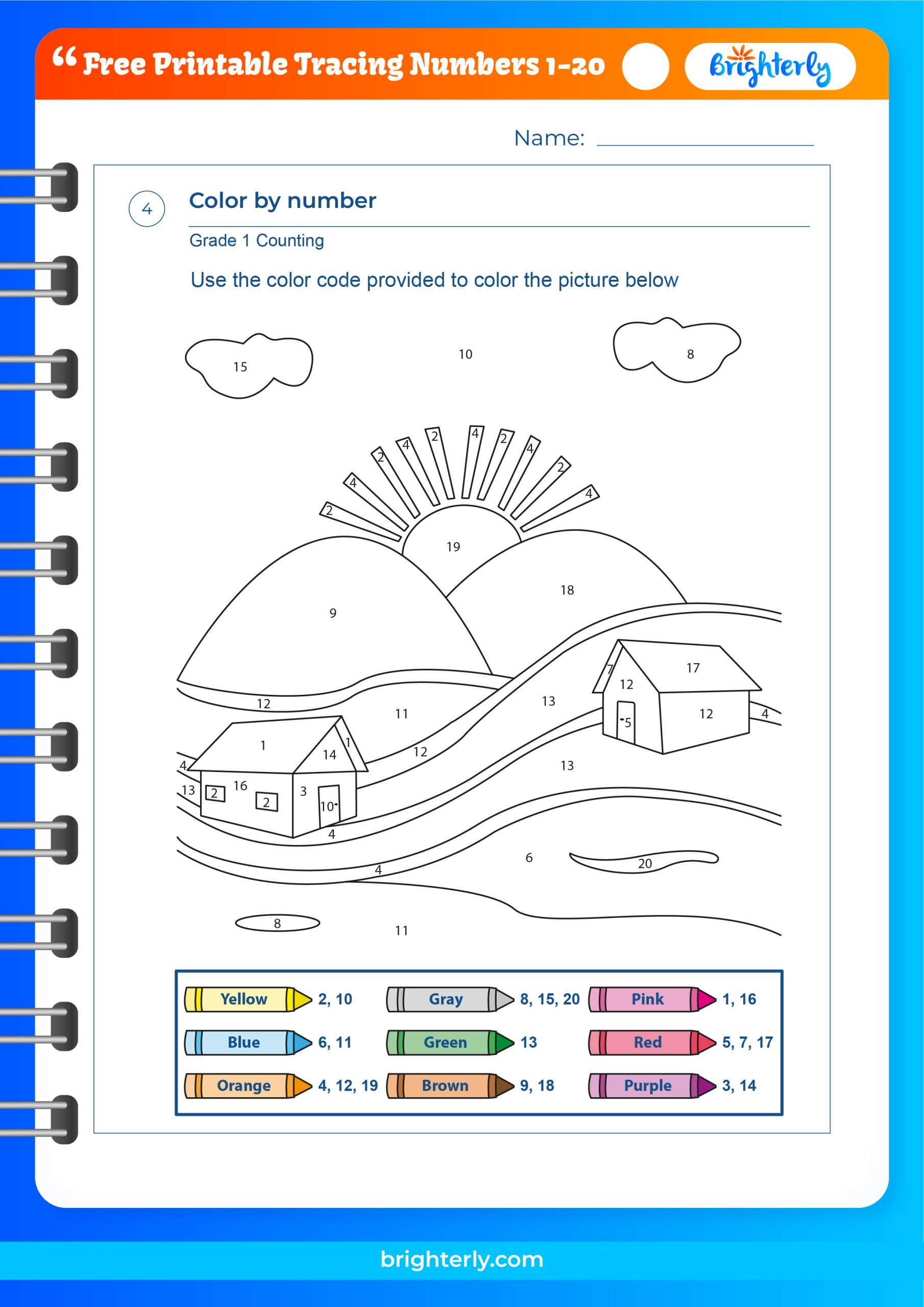 Free Printable Number Tracing Worksheets 1 to 20 PDFs Brighterly