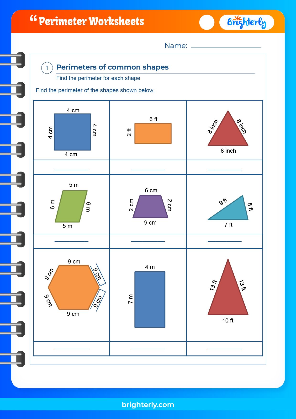 Free Printable Perimeter Worksheets & Word Problems [PDFs] Brighterly