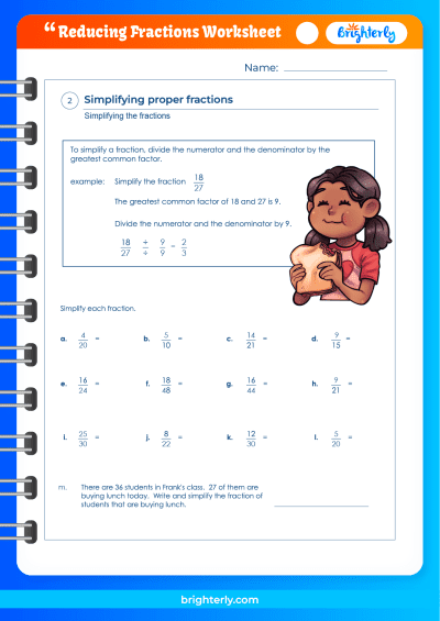 Reducing Fractions To Lowest Terms Worksheets