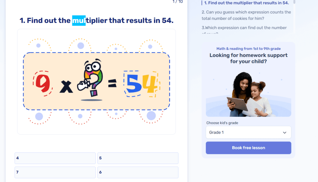 2 digit by 1 digit multiplication worksheet: Practice