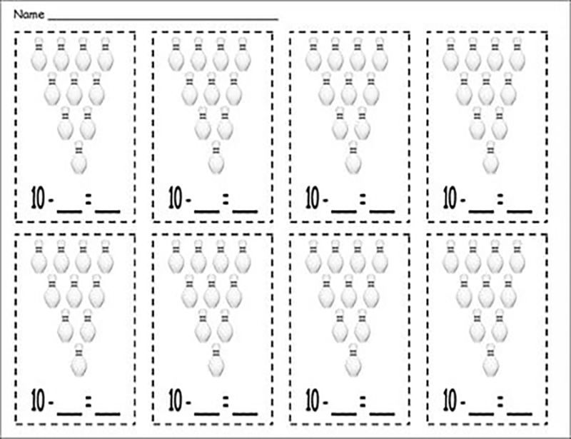 printable math games for kindergarten