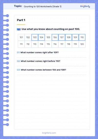 1-100 Number Chart and Tracing Worksheets