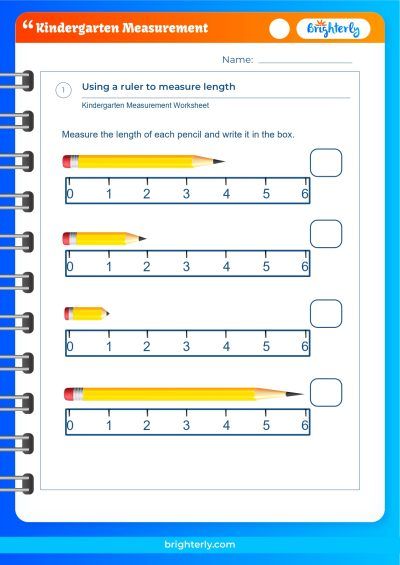 Measurement Kindergarten Worksheets
