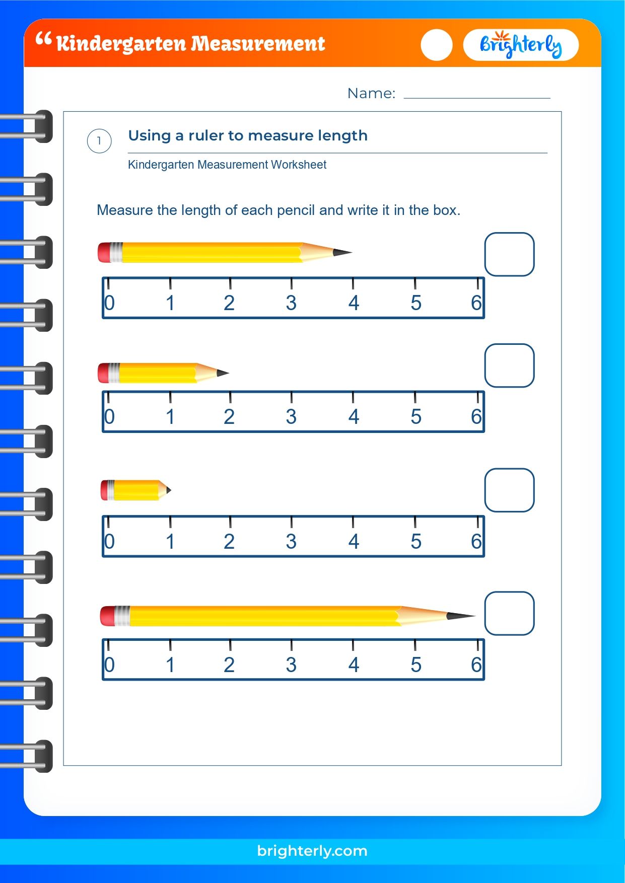 Free Kindergarten Measurement Worksheets [PDFs] Brighterly.com